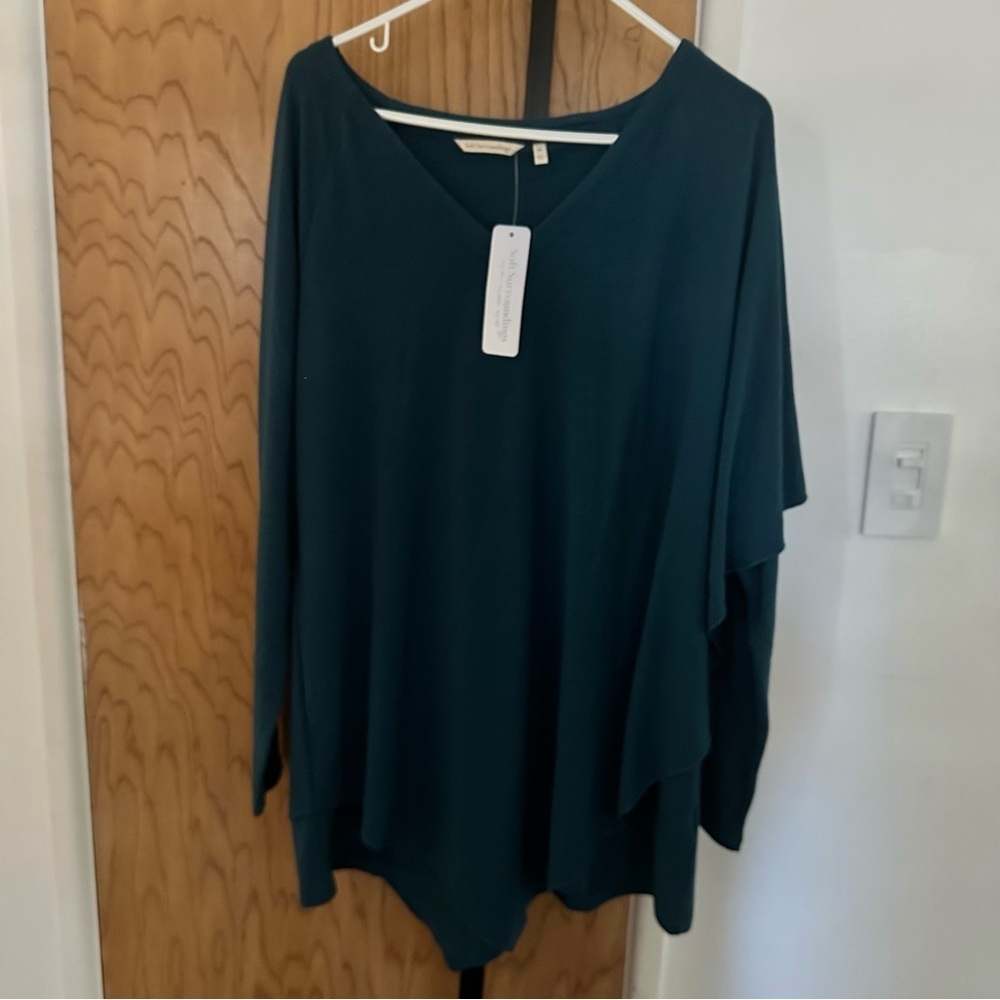 Soft Surroundings Legion blue Madeline tunic size XL NWT